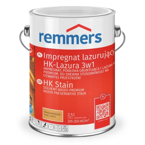 Remmers hk-lasur 2,5l lazura, impregnat do drewna 3w1