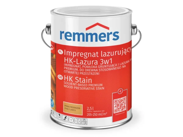 Remmers hk-lasur 2,5l lazura, impregnat do drewna 3w1