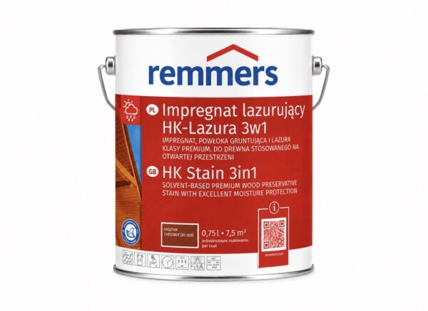 Remmers hk-lasur 0,75l lazura, impregnat do drewna 3w1
