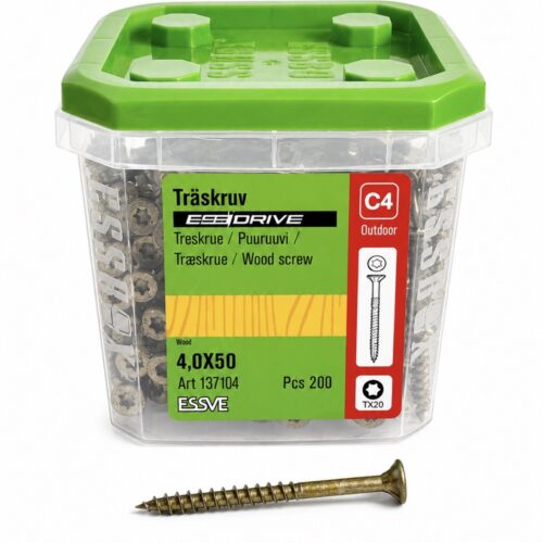 Wkręty do drewna 4,0×50 ESSVE Corrseal C4 (200 szt.)
