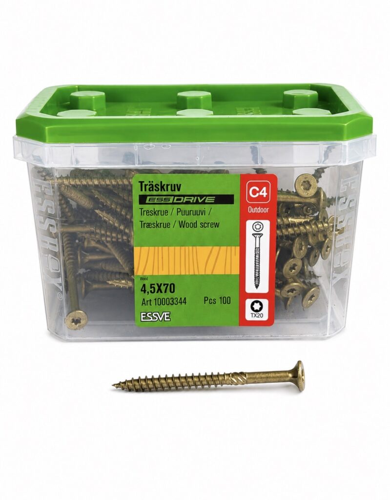Wkręty do drewna 4,5×70 ESSVE Corrseal C4 (100 szt.)
