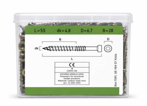 Wkręty do drewna 4,8×55 ESSVE Corrseal C4 ESSDECK MAX (250 szt.)