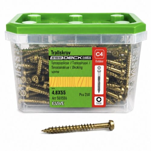 Wkręty do drewna 4,8×55 ESSVE Corrseal C4 ESSDECK MAX (250 szt.)