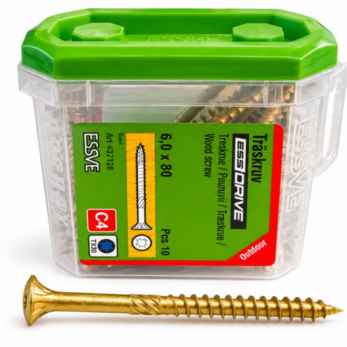Wkręty do drewna ESSVE ESSDRIVE 6,0x80 mm C4 (10 szt.)